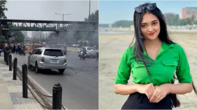 গাড়িতে অগ্নিকাণ্ড, অল্পের জন্য প্রাণে বাঁচলেন সংগীতশিল্পী পারশা