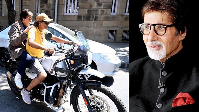 যানজট থেকে বাঁচতে অচেনা ব্যক্তির বাইকে বলিউড শাহেনশাহ