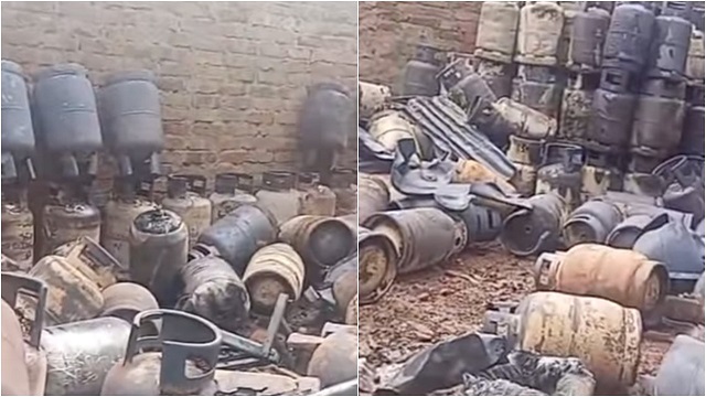 গ্যাস সিলিন্ডারের দোকানে সিগারেট খাচ্ছিলেন শ্রমিক