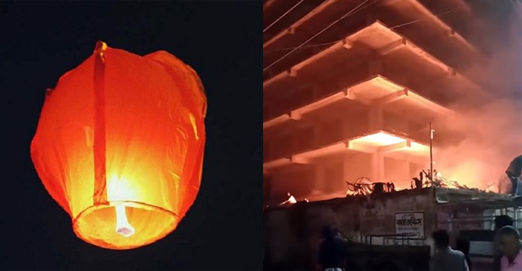জ্বলন্ত ফানুস পড়ে মিরপুর ও ধানমন্ডিতে আগুন