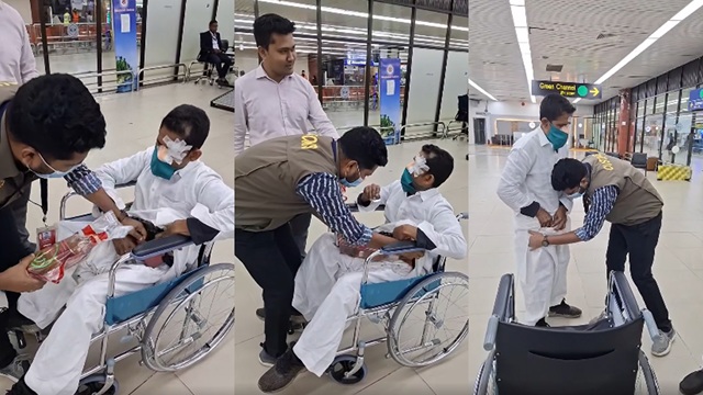 সিসিইউ রোগীর বেশধারী ভারতীয় নাগরিক থেকে মদ জব্দ