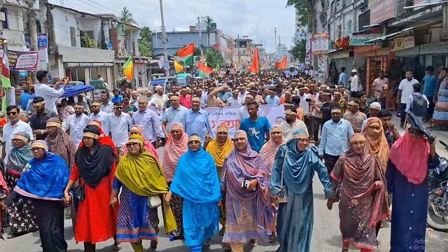 স্বেচ্ছাসেবক দলের প্রতিষ্ঠাবার্ষিকীতে জয়পুরহাটে বর্ণাঢ্য র‍্যালি