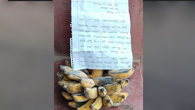 ব্রাহ্মণবাড়িয়ায় চুরি করা ফল ফেরত দিয়ে চিঠিতে ক্ষমা চাইলেন চোর