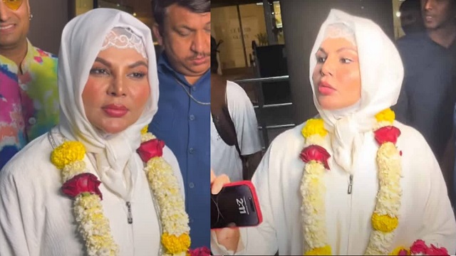 ‘রাখি নয়, ফাতিমা বলুন’, ওমরাহ শেষে ফিরে রাখি