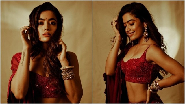লাল পোশাকে রাশমিকাকে দেখেই বিয়ের প্রস্তাব