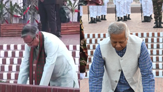 স্মৃতিসৌধে রাষ্ট্রপতি ও প্রধান উপদেষ্টার শ্রদ্ধা