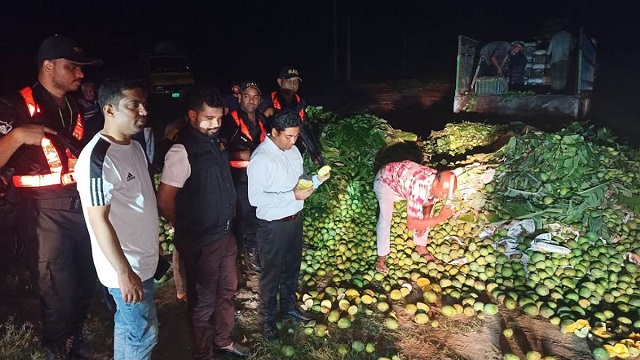 কার্বাইড দিয়ে পাকানো ৮ হাজার কেজি আম জব্দ