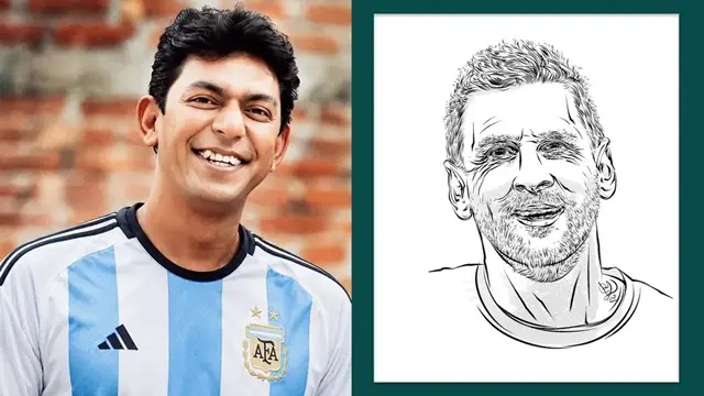 চঞ্চলে আঁকা মেসি, ভক্তদের মুগ্ধতা