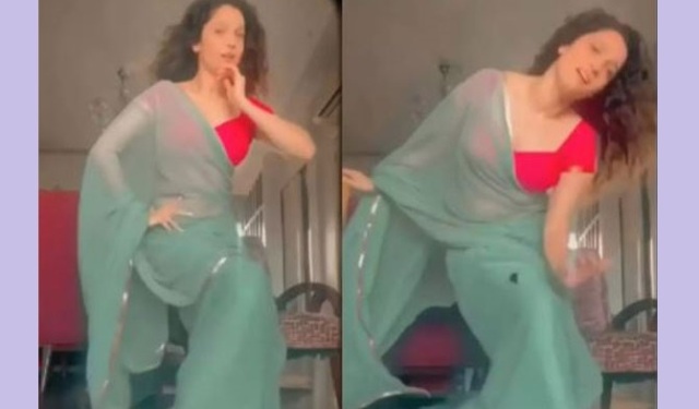 শাড়ি-ব্লাউজে ঝড় তুললেন অঙ্কিতা (ভিডিও)