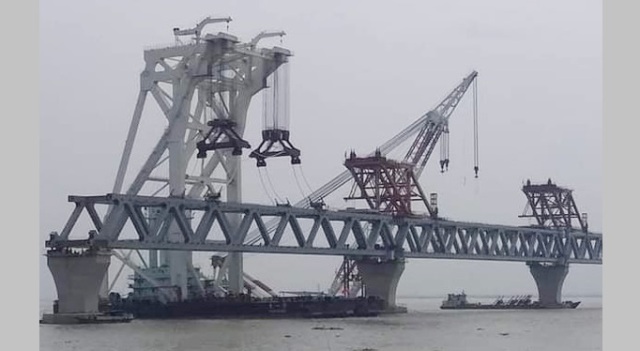 পদ্মা সেতুর ৪ হাজার ৯৫০ মিটার দৃশ্যমান