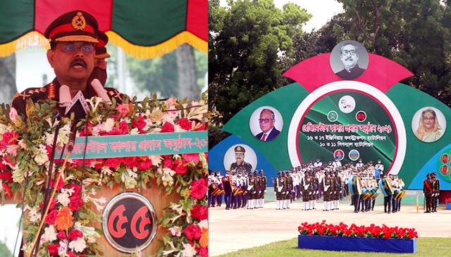 সেনাবাহিনীর চার ইউনিটকে রেজিমেন্টাল কালার প্রদান