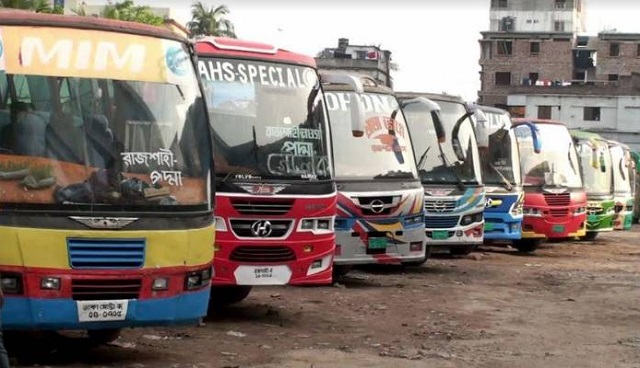রাজশাহী থেকে সব রুটের বাস চলাচল বন্ধ