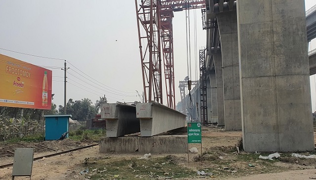 ঢাকা-মাওয়া রেললাইনের কাজ দ্রুত এগিয়ে চলছে
