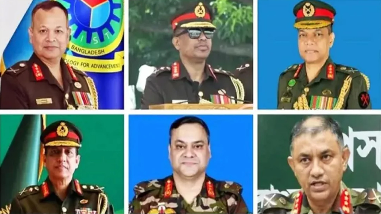 সেনাবাহিনীর শীর্ষ ৬ পদে রদবদল