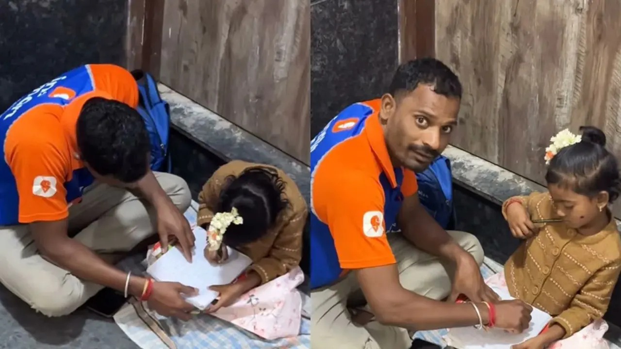 ডেলিভারি ম্যান বাবার মেয়ে শিক্ষা দেওয়ার অসাধারণ দায়িত্ববোধ, নেটিজেনদের মন জয়