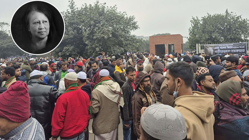 খালেদা জিয়ার জানাজায় মানিক মিয়া অ্যাভিনিউয়ে লাখো মানুষের ঢল