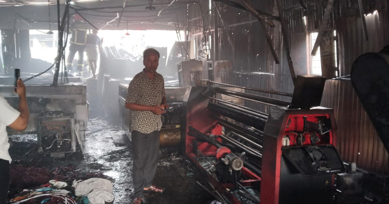 গাজীপুর টঙ্গীতে কাপড়ের কাটিং কারখানায় অগ্নিকাণ্ড