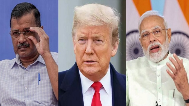 মোদি নতি স্বীকার, ট্রাম্পকে কাপুরুষ বললেন কেজরিওয়াল