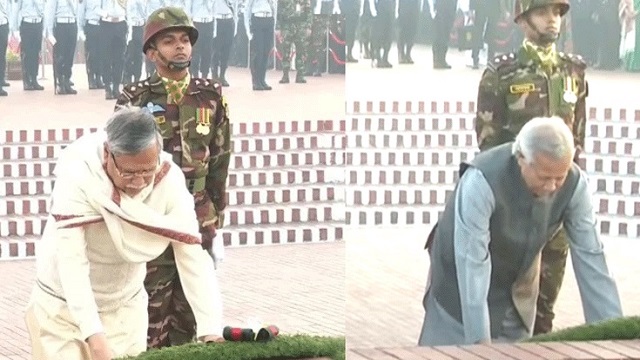 জাতীয় স্মৃতিসৌধে রাষ্ট্রপতি-প্রধান উপদেষ্টার শ্রদ্ধা