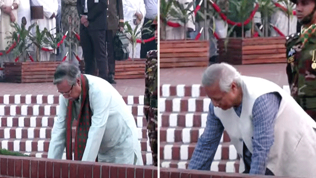 স্মৃতিসৌধে রাষ্ট্রপতি ও প্রধান উপদেষ্টার শ্রদ্ধা