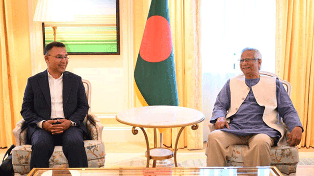 প্রধান উপদেষ্টার সঙ্গে বৈঠকে তারেক রহমান