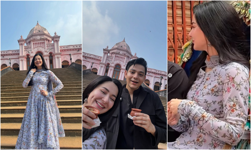 আহসান মঞ্জিলে হানিয়া আমির, সঙ্গে রাফসান ফুচকা-ঝালমুড়িতে মাতোয়ারা