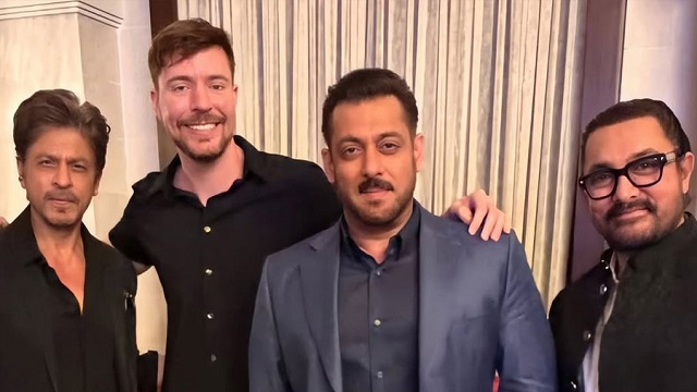 এক ফ্রেমে তিন খান! মিস্টারবিস্টের পোস্টে তোলপাড় বলিউড