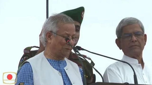 জুলাই অভ্যুত্থানের চূড়ান্ত দলিল, ২৮ দফার ঘোষণাপত্র পাঠ করলেন ড. ইউনূস