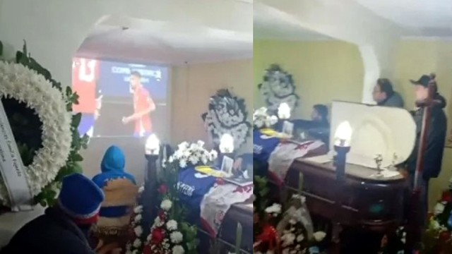 লাশ সামনে রেখে ফুটবল ম্যাচে মগ্ন পরিবার