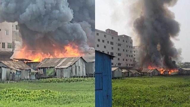 মিরপুরের ঝিলপাড় বস্তিতে আগুন!