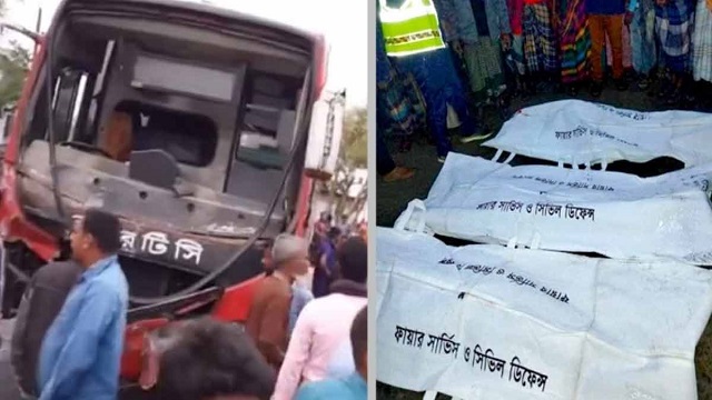 দিনাজপুরে বাস ও পিকআপের মুখোমুখি সংঘর্ষে নিহত ৩