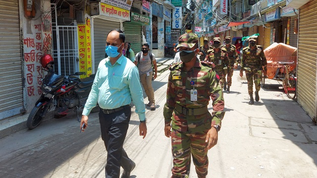 গোপালগঞ্জে তৃতীয় দিনে চলছে কঠোর বিধি নিষেধ
