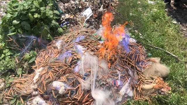 গোপালগঞ্জের ১০ হাজার মিটার অবৈধ কারেন্ট জাল ধ্বংস
