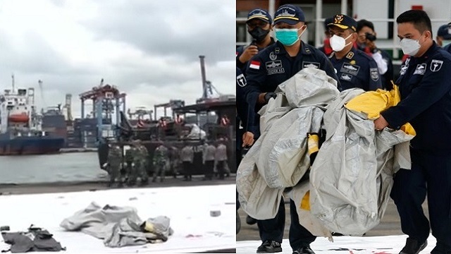 জাভা সাগর থেকে উদ্ধার বিমানের ধ্বংসাবশেষ