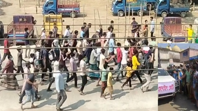 সুনামগঞ্জে দোকান খোলা রাখার দাবীতে ব্যবসায়ীদের বিক্ষোভ