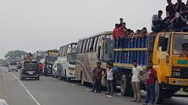 বঙ্গবন্ধু সেতু এলাকায় তীব্র যানজট