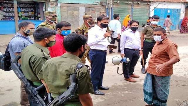 গাইবান্ধায় বিধি নিষেধ অমান্য করায় তিন দিনে ১ লক্ষ ৪ হাজার ৪৫০ টাকা জরিমানা 