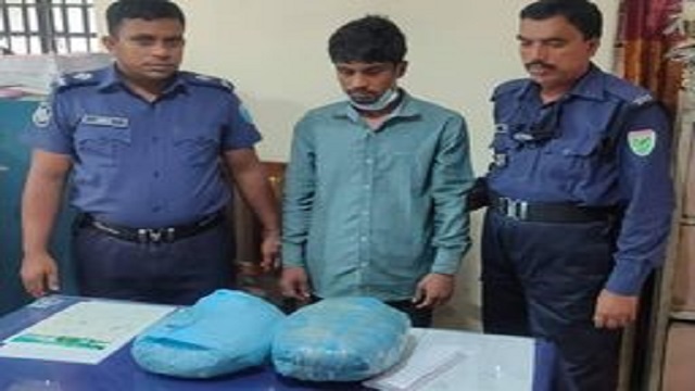 চুনারুঘাটে ৩ কেজি গাঁজাসহ আটক ১