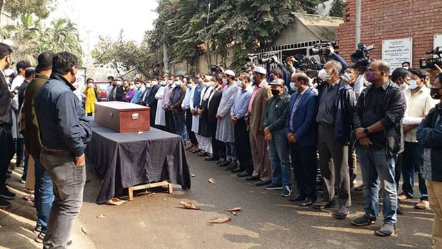 সাংবাদিক মিজানুর রহমানের দ্বিতীয় জানাজা সম্পন্ন 