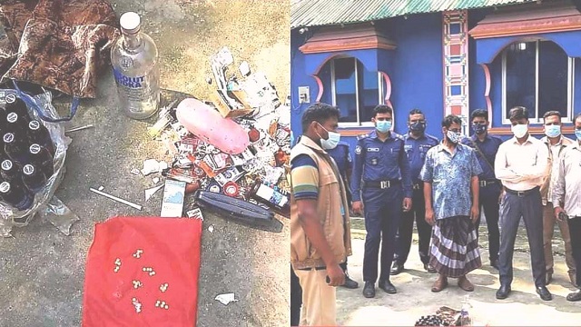 সৈয়দপুরে মাদক সম্রাট মোনাফসহ ৬ জন আটক