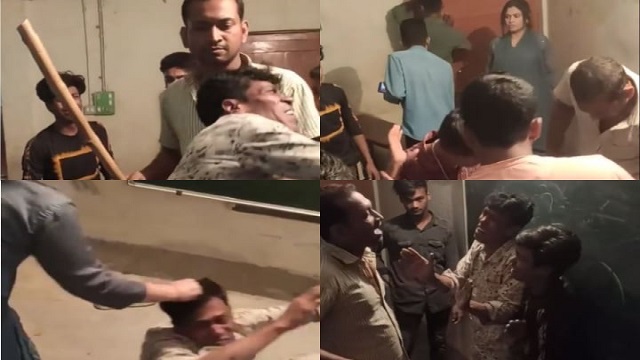 শ্রেণিকক্ষে আটকে বাবা-ছেলেকে নির্যাতন, ভিডিও ভাইরাল