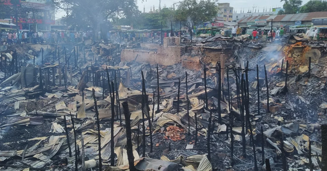 খাগড়াছড়িতে আগুনে পুড়ল অর্ধশতাধিক দোকান