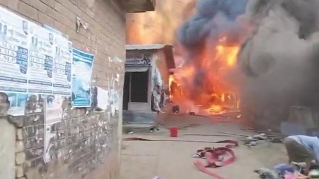 থানচি বাজারে আগুন, পুড়েছে ৫০ দোকান