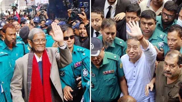 নাশকতার মামলায় জামিন পেলেন মির্জা ফখরুল ও আমির খসরু