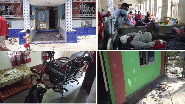মুকসুদপুরে দফায় দফায় সংঘর্ষ, আহত অর্ধশতাধিক