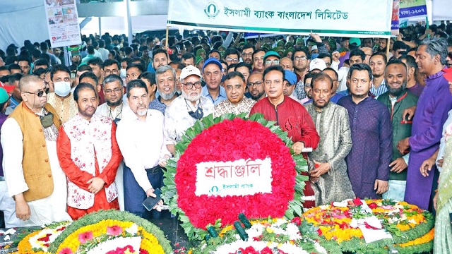 জন্মবার্ষিকীতে বঙ্গবন্ধুর প্রতিকৃতিতে ইসলামী ব্যাংকের শ্রদ্ধা