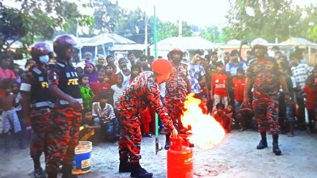 সৈয়দপুরে অগ্নি নির্বাপক মহড়া