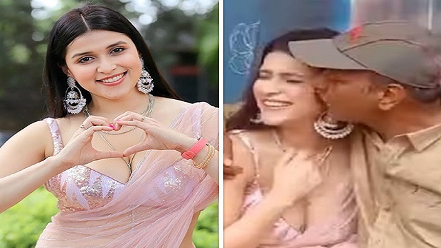 ছবির প্রচারে নায়িকার গালে চুমু, উত্তাল নেটদুনিয়া 