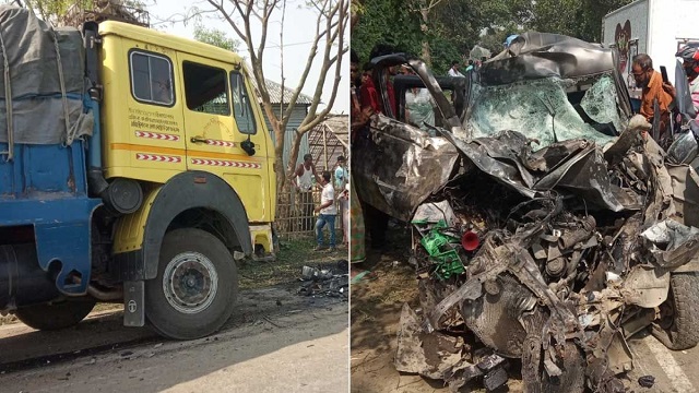 জামালপুরে ট্রাক-পিকআপ সংঘর্ষে প্রাণ গেল ৩ জনের