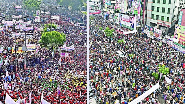 রাজধানীতে দুই দলের বড় শোডাউন আজ, টানটান উত্তেজনা 